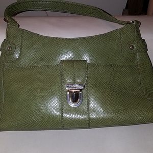 Liz Claiborne Green Snakeskin Handbag